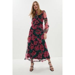 COAST / Midaxi Mesh Ruffled Dress